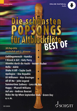 Die Schönsten Popsongs Für Altblockflöte