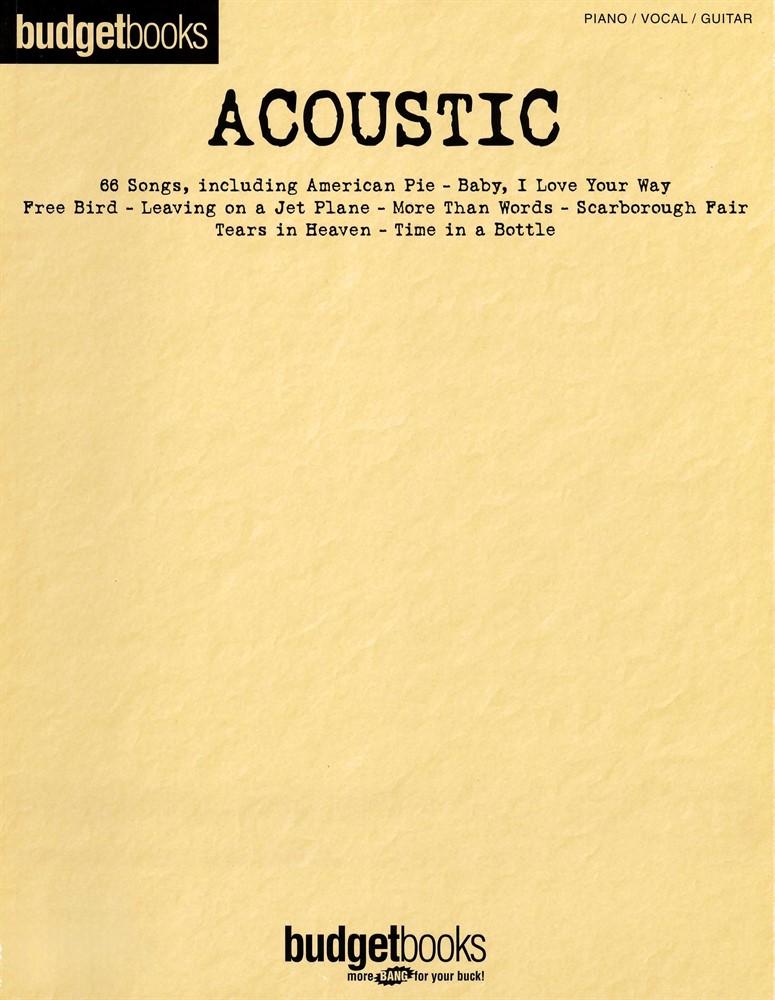 Acoustic Budget Books Piano/Vocal/Guitar