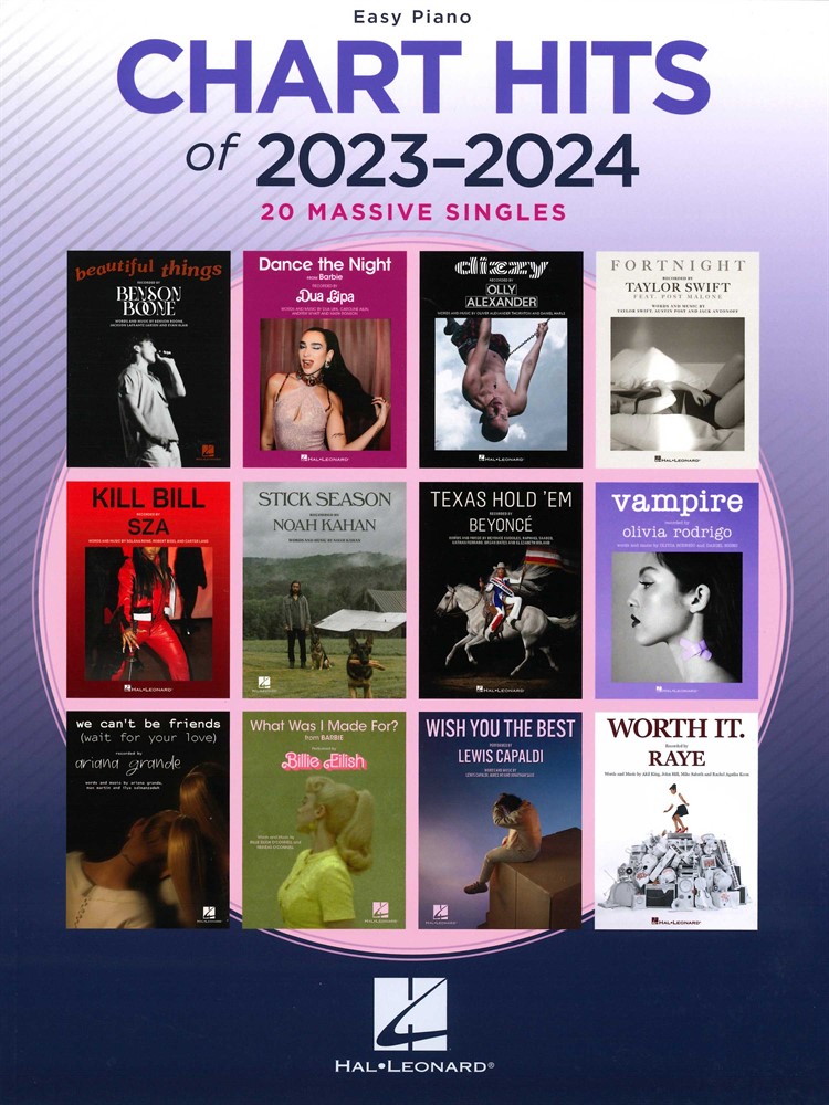 Chart Hits of 2023-2024 Easy Piano