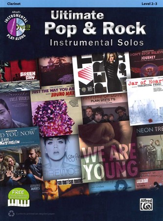 Omslag till Ultimate Pop & Rock: Instrumental Solos med en stor samling arrangemang för klarinett