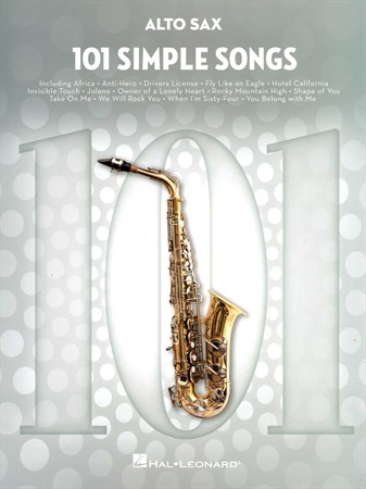 Omslag till notsamlingen 101 Simple Songs for Alto Sax